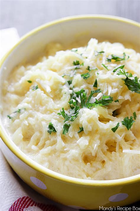 Spaghetti Squash Alfredo Mandys Recipe Box