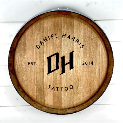 Custom Engraved Wine Barrel Lid Natural Finish Etsy