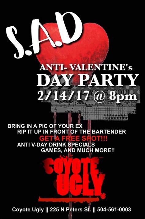 Anti Valentines Day Party Coyote Ugly Saloon