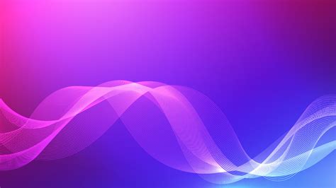 Abstract Purple And Pink Gradient Waves Background Glowing Lines On