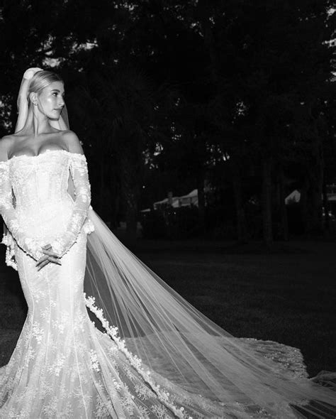 Hailey Bieber Dazzles In Her Wedding Dress Fashionblog