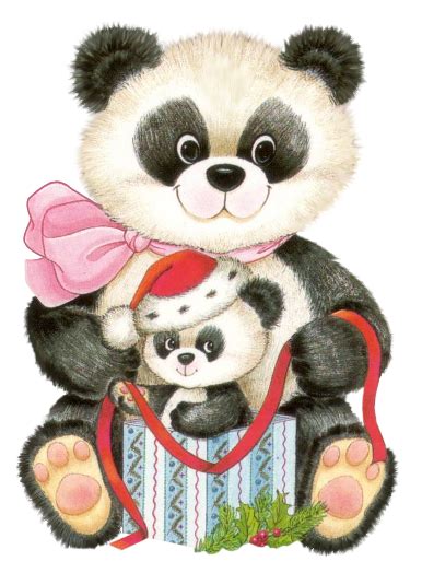 Bears ‿ ⁀°•• Christmas Panda Panda Art Teddy Bear Cartoon