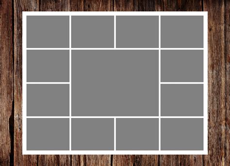 Photo Collage Template 85 X 11 Template Pack No3 Etsy