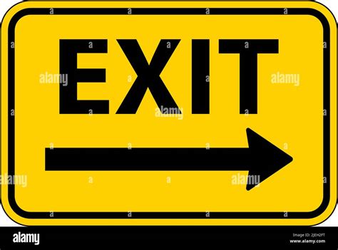 Exit Right Arrow Sign On White Background Stock Vector Image And Art Alamy
