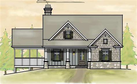 Small 2 Story 3 Bedroom Southern Cottage Style House Plan