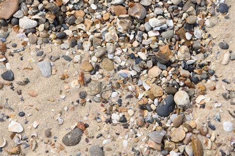 Pebbles And Sand On Coast Stock Photo Image Of Color 157709850