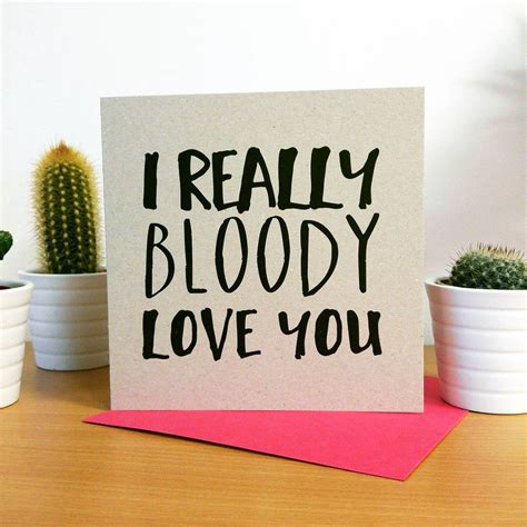 I Really Love You Valentines Or Anniversary Card By Ivorymint