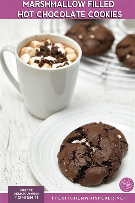 Fudgy Hot Chocolate Cookies With Marshmallow Filling