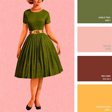 1950s Retro Color Palette Vintage Colour Palette Retro Color