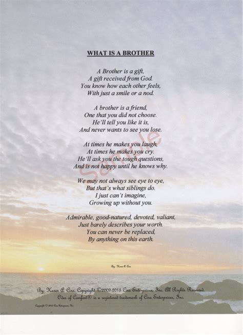 They also do no iniquity:the Five Stanza What Is A Brother Poem shown on