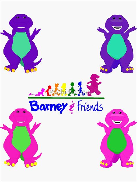 Copy Of Barney The Dinosaur And Friends Sticker For Sale By Rachid