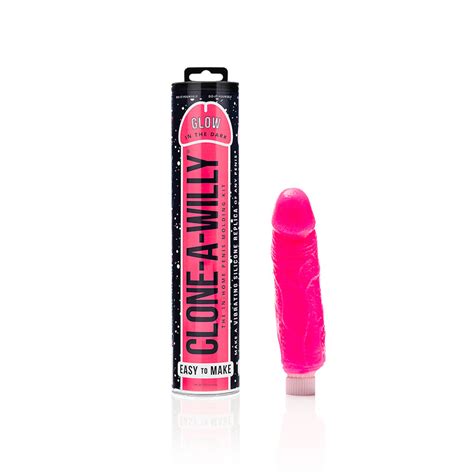 Clone A Willy Kit Vibrating Glow In The Dark Hot Pink