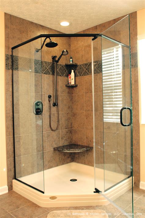 tiled custom corner shower corner shower bathrooms remodel shower