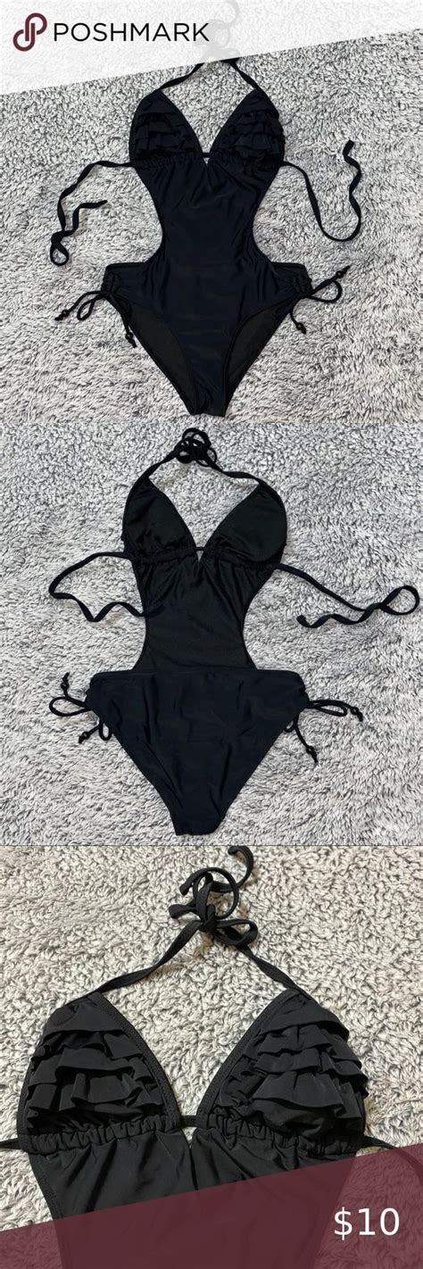 ️‍ 3for15 Op Black Open Sided Sexy One Piece Bathing Suit Bathing