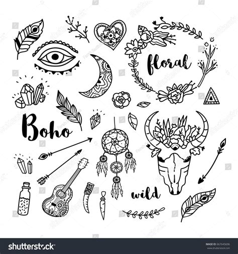 20 Boho Designs To Draw