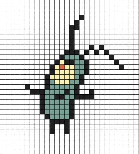 Minecraft Pixel Art Templates Plankton Spongebob Perler Beads Images