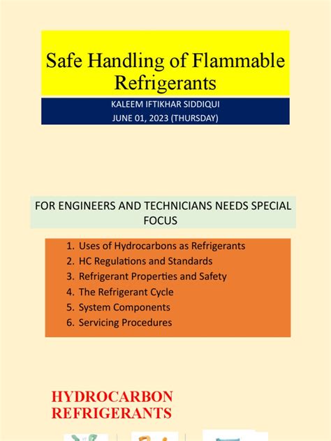 Safe Handling Of Flammable Refrigerants June 01 2023 Thursday Pdf