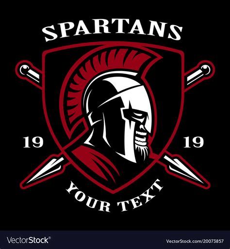 Spartan is an extreme wellness platform helping humans become unbreakable. Emblem of spartan warrior Royalty Free Vector Image