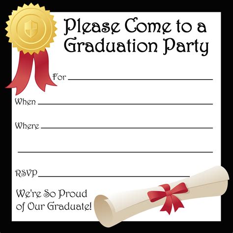 Free Printable Graduation Invites