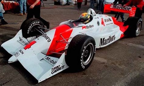 Ayrton Senna Testing A Marlboro Team Penske Indycar 1992 Phoenix Firebird Raceway Indy
