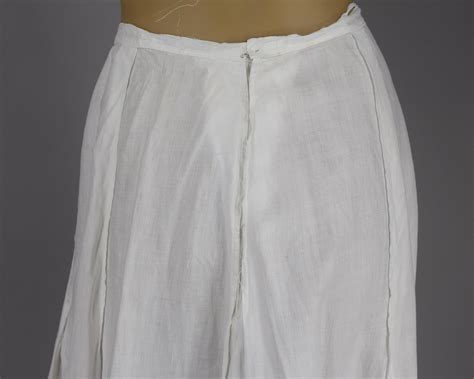 Antique Edwardian 1900s White Cotton Under Skirt Petticoat Etsy