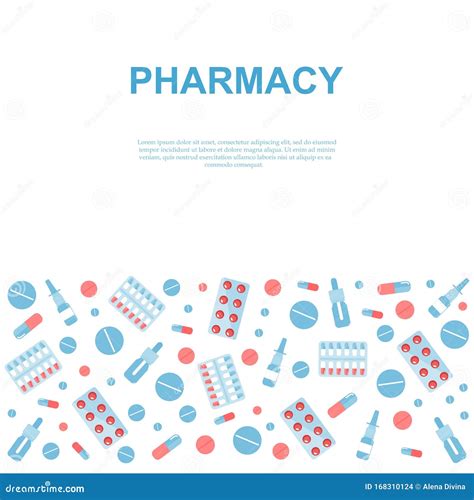 Pharmacy Banner 3 Stock Vector Illustration Of Flat 168310124