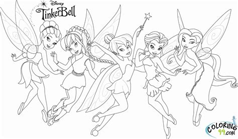 tinkerbell  friends coloring page coloring home