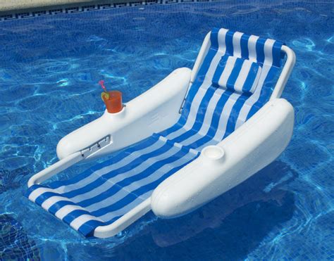 These floating pool chairs are made from durable and sustainable plastic material which lets you enjoy them every summer. Pool Recreation > Floating Lounge Chairs > SunChaser Sling ...