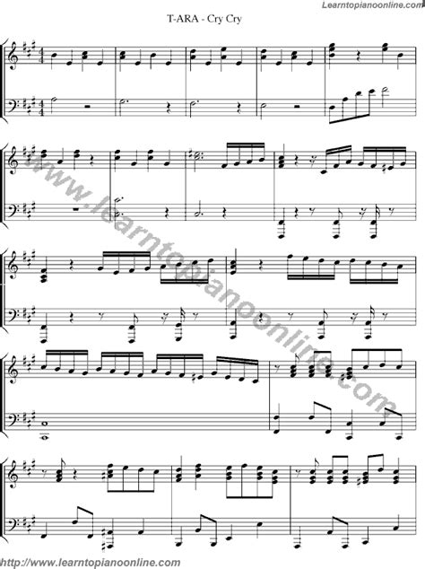 Cry Cry By T Ara Free Piano Sheet Music Learn How To Play Piano Online