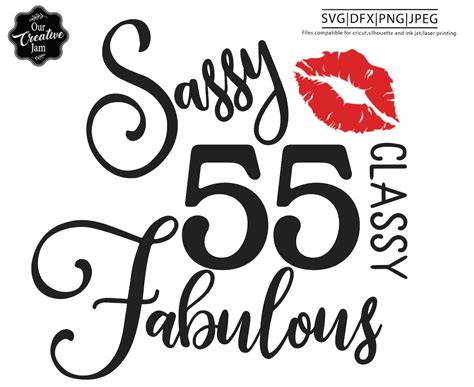 55 And Fabulous Svg 55 And Fab Svg 55th Birthday Svg For Etsy
