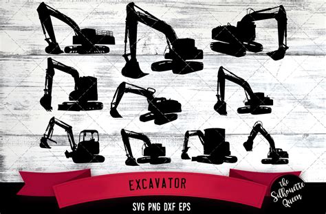 Download Excavator svg file, construction svg cut file (244520) | Illustrations | Design Bundles