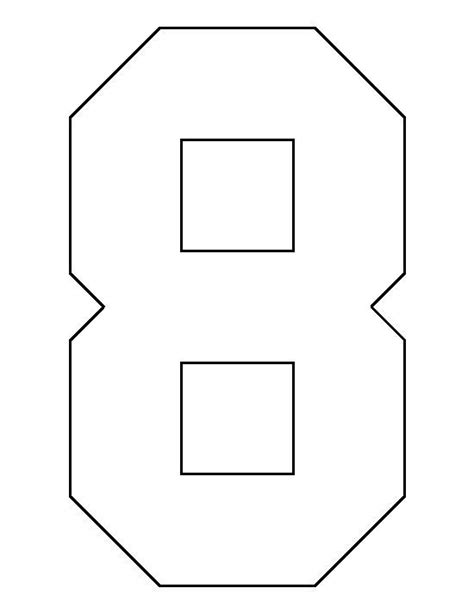 Картинки по запросу 8 Number Logo Printable Numbers Number Stencils