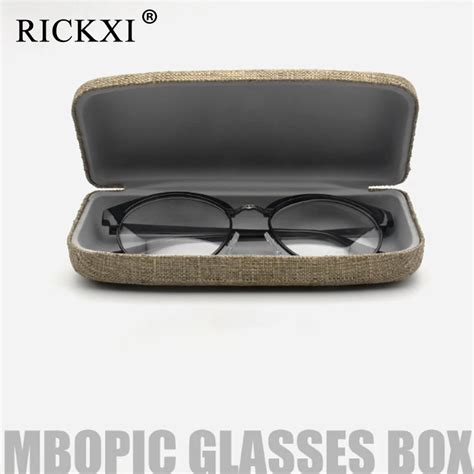 Hard Optical Frame Glasses Case Women Metal Cloth Men Eyeglasses Box
