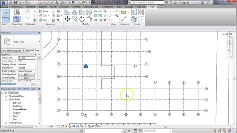 Grid Line With Gap In Revit Youtube