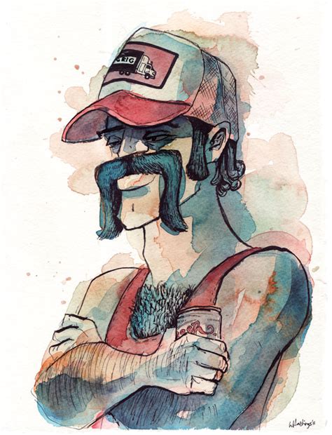 Trucker Stache Movember Moustache Portrait 6 — Levi Hastings