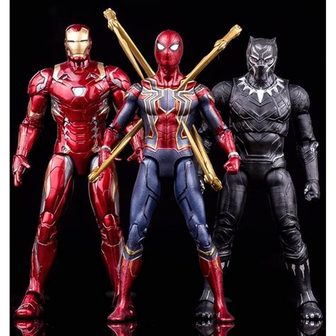Captain marvel (dc comics), several dc characters: Original Marvel Figure captain america spiderman black ...