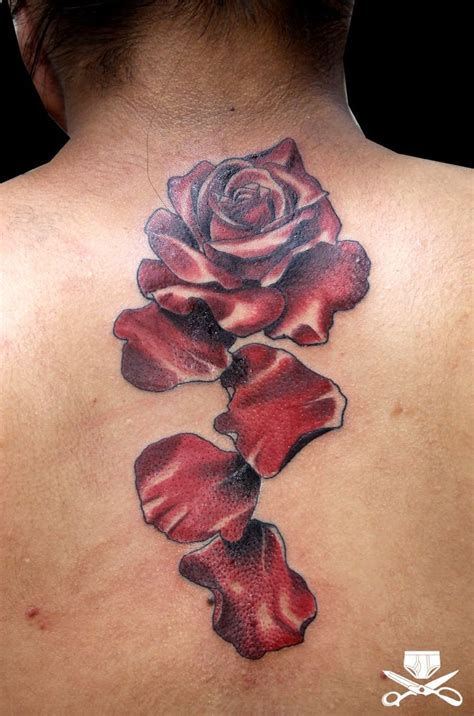 Rose tattoo with names on petals. 45 best Rose Petals Tattoo images by Tattoomaze on ...