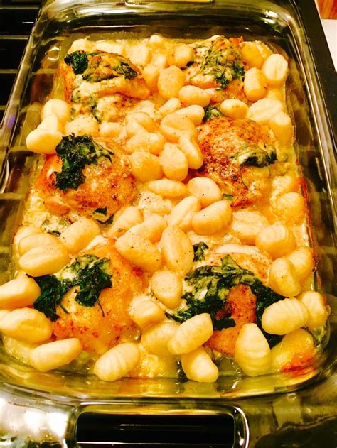 Chicken and gnocchi recipe healthy. Baked Chicken Gnocchi with Garlic and extra Asiago Cheese ...