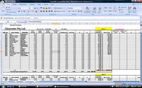 This excel model template includes: Smart Payroll Timesheet Setup - YouTube