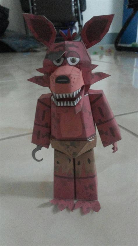Fnaf 1 Unwithered Foxy Papercraft By Jackobonnie1983 On Deviantart