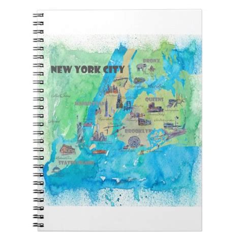 New York City Fine Art Print Retro Vintage Favorit Notebook Vintage