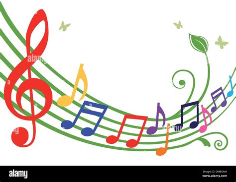 Colorful Musical Notes Stock Vector Images Alamy