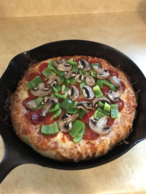 My First Attempt At Deep Dish Cast Iron Pizza Crust Is Sliding Around