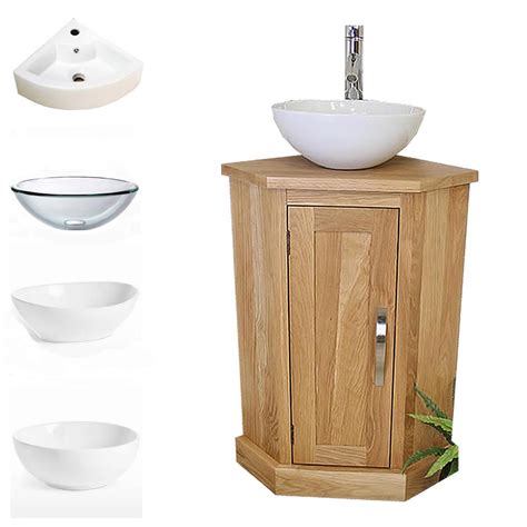 Sizes of corner bathroom vanities. Solid Oak Bathroom Cabinet | Cloakroom Corner Vanity Sink ...