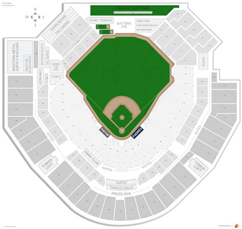 San Diego Padres Petco Park Seating Chart: A Visual Reference of Charts