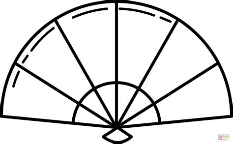 An Image Of A Fan That Is Drawn In Black And White