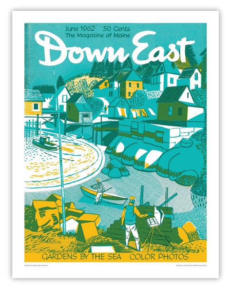 Down East Magazine Cover Poster June 1962 Down East Shop