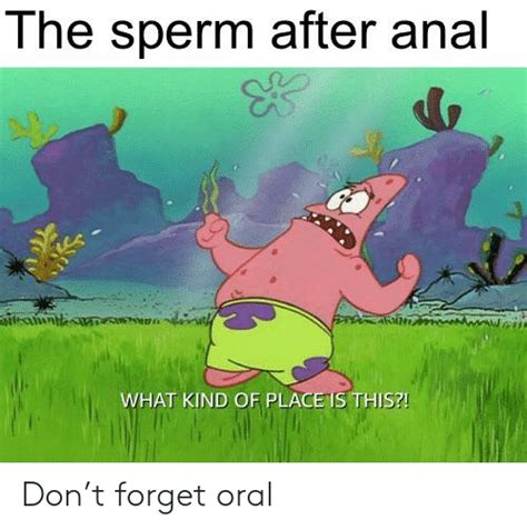 The Sperm After Anal What Kind Of Place Is This Dont Forget Oral