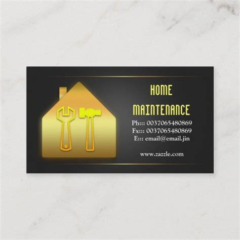 House Home Maintenance Business Cards