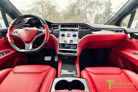 This Tesla Model X Has A Bespoke Bentley Red Leather Interior Costs